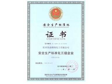 安全生產(chǎn)標(biāo)準(zhǔn)化三級企業(yè)